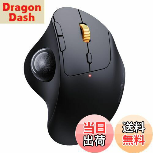 【送料無料】ProtoArc トラックボールマウス Bluetooth/2.4GHz両対応 3台同時接続 無線 マウス トラックボール 静音 親指 Type-C充電式 大容量バッテリー内蔵 5段階DPI調節可能 進む/戻るボタン搭載 Windows/Mac/iOS/Android対応(ブラック) 【2024新登場】