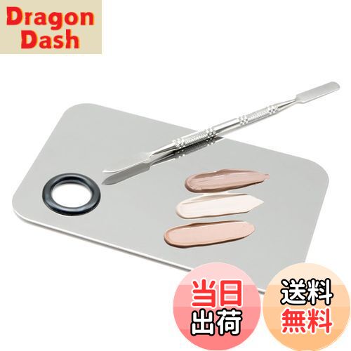 【送料無料】YUWENW 化粧パレット スパチュラ メイク 化粧品ツール ステンレス鋼 スパレット棒付き メイクさん用 パレット リキッドファンデーション メイクツール