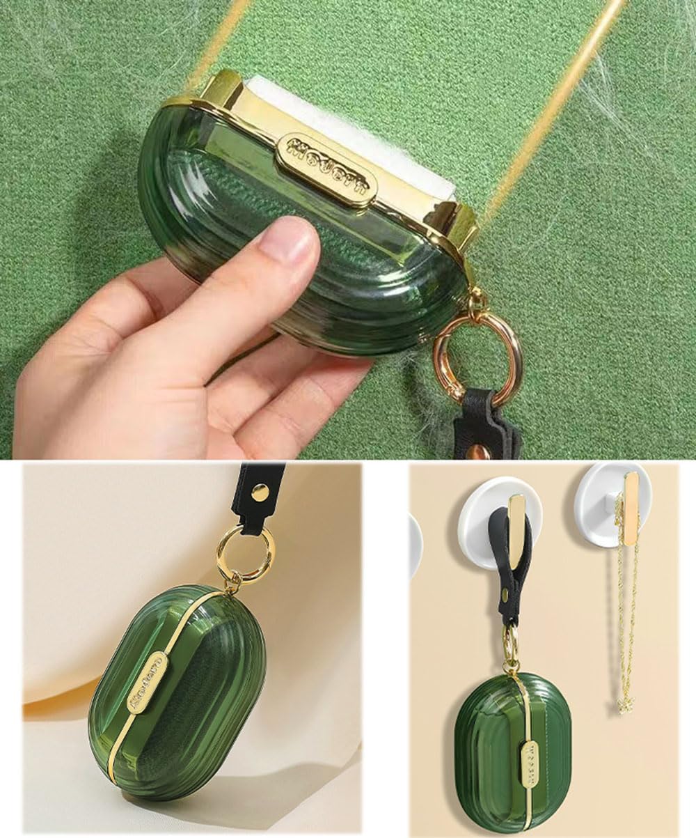 【送料無料】Bombinate 携帯用衣類クリーナー 粘着ローラー 持ち運び 携帯 ミニ おしゃれ 衣類 洋服 衣類クリーナー ホコリ取り エチケットブラシ 携帯 スーツ ほこり取り (グレー本体＋替えテープ3本)