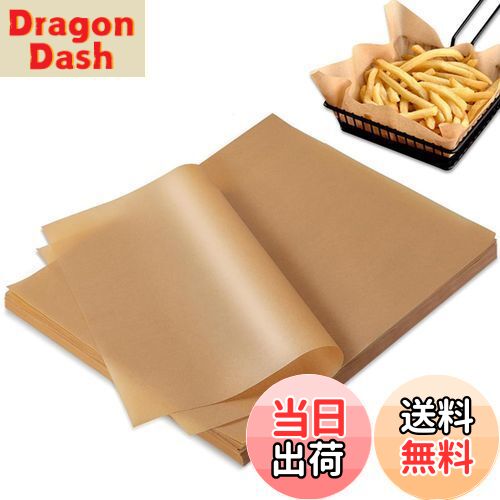 【送料無料】DEVENTORZ クッキングシート オーブンペーパー 100枚入り 未晒クラフト紙 天ぷら敷紙 ハンバーガーサンドイッチラップ オーブンシート クラフト紙 ノンスティックパーチメント 耐油 耐熱 剥離性 ベーキング 料理 グリル フライ 蒸し (20X30cm)