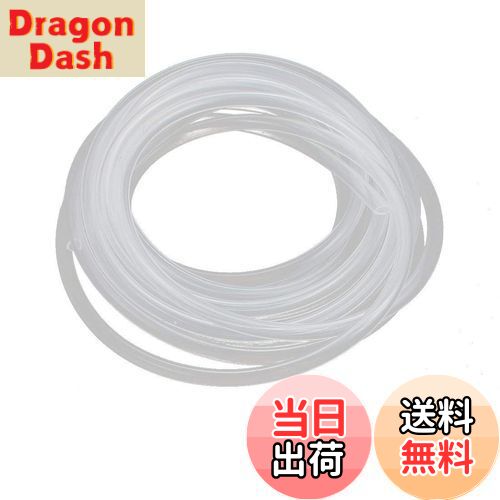 【送料無料】Yesallwas シリコーンチューブ 4M長 内径3mm 外径 5mm 半透明 ゴムチューブ クリアチューブ ウォーターホース ホース パイプ エアーポンプ パイプ (3mmX5mm)