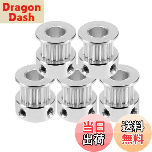 【送料無料】SeonFook 5個 GT2 タイミングベルトプーリー アルミ タイミングプーリー 3Dプリンタタイミングベルトに適しています(16歯、穴径5mm、幅6mm、高さ16mm)