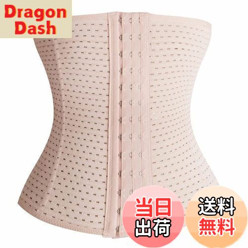 【送料無料】[Allanve] ウエストニッパー 【マイナス8cm革命・お腹引き締め】コルセット レディース 下着 ボディシェイパー くびれ シェイプウエア 通気 伸縮 (肌色, L)