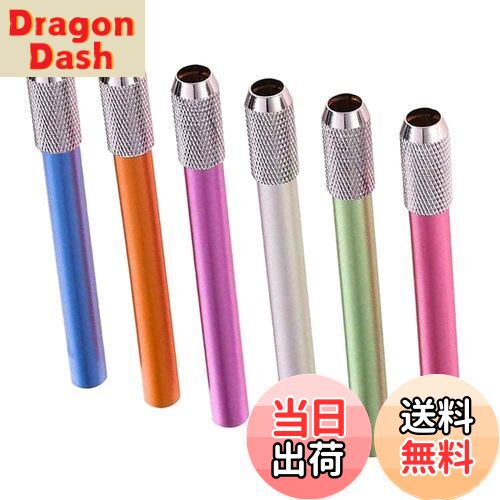 【送料無料】鉛筆延長ホルダー 補助軸 鉛筆キャップ 補助軸6本セット6色 鉛筆延長 アシスト 校 子供 矯正 鉛筆持ち方 延長用 鉛筆キャップ 鉛筆エクステンダ...
