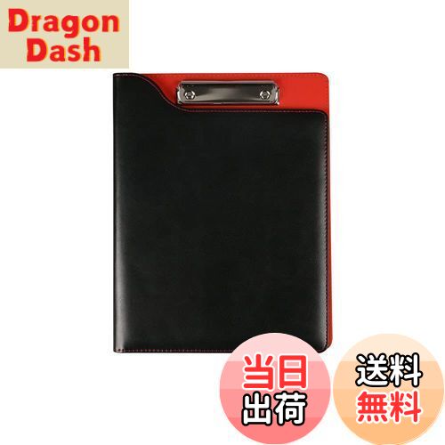 【送料無料】Costowns 革 二つ折り バインダー クリップボード A4 クリップファイル厚 手 pu レザー 書類契約フォルダー 100枚A4資料用紙が収...