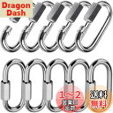 リッセイ SUS304 ステンレスリングキャッチ カラビナ ロック付き dリング 連結金具 大型 小型 登山 鎖チェーン ブランコ用 (6cm-10個)