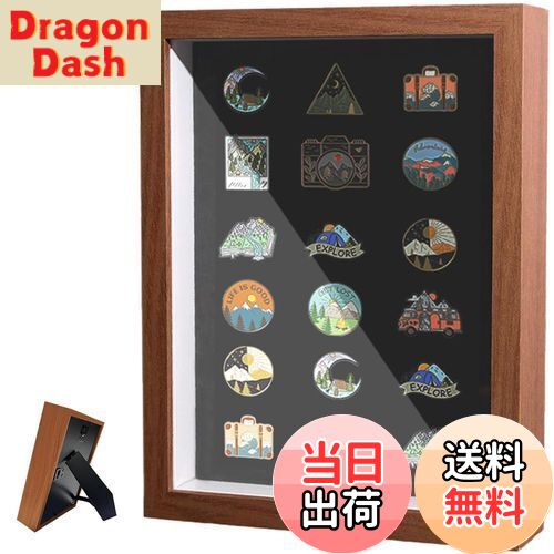 【送料無料】Umora ピンバッジ用 収納 フレーム ブローチ バッジ フェルト 展示 防塵 透明窓 ブローチ..