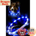 Looking 犬光る首輪 首輪 犬 散歩 ライト 高輝度 防水型 軽量 やわらかい 光る首輪 視認距離400m USB 充電式 夜 サイズ調整可能 ペット 夜間 安全 お散歩 猫 小型犬 中型犬 大型犬 LED発光首輪 ブルー