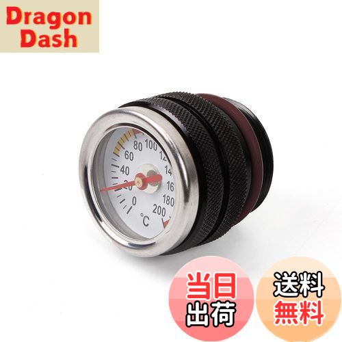 【送料無料】azumafy 油温計 バイク用油温計 エンジン油温計 タンクカバー オイルテンプメーター アナログ オートバイ エンジン油温 1987-1998年 川崎650 オイル計 ブラック