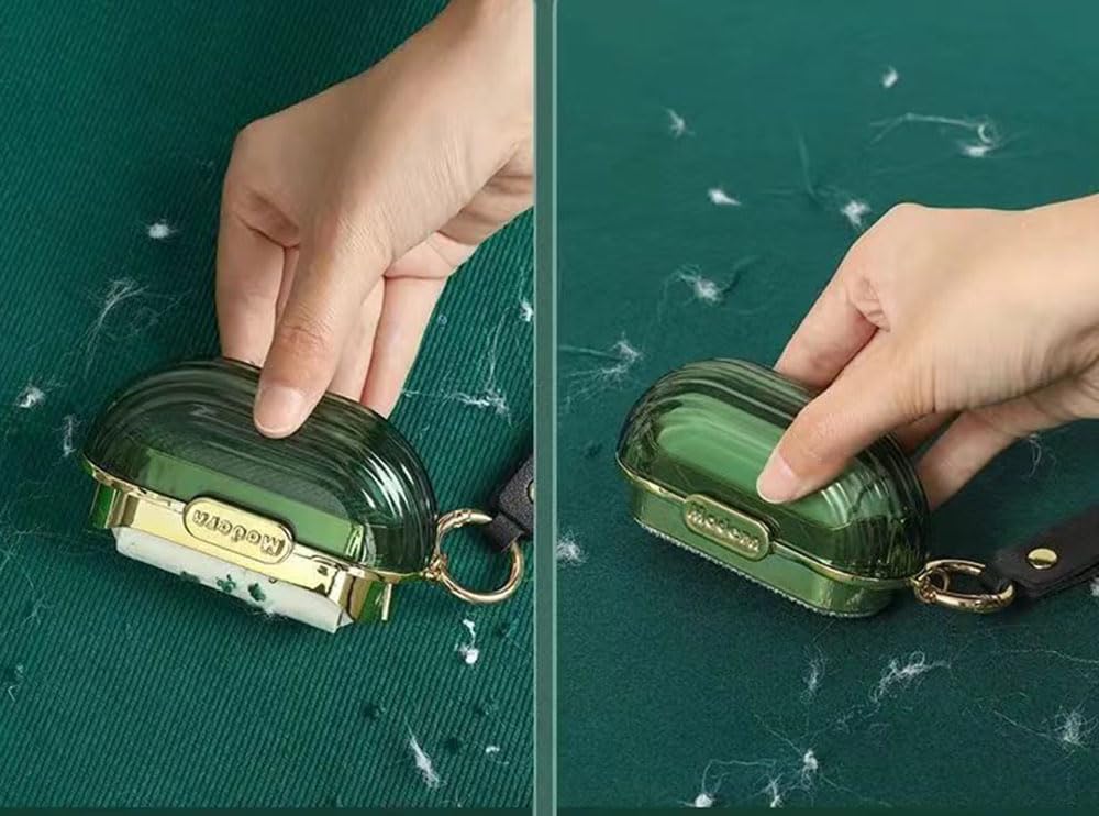 【送料無料】Bombinate 携帯用衣類クリーナー 粘着ローラー 持ち運び 携帯 ミニ おしゃれ 衣類 洋服 衣類クリーナー ホコリ取り エチケットブラシ 携帯 スーツ ほこり取り(白本体＋替えテープ3本)