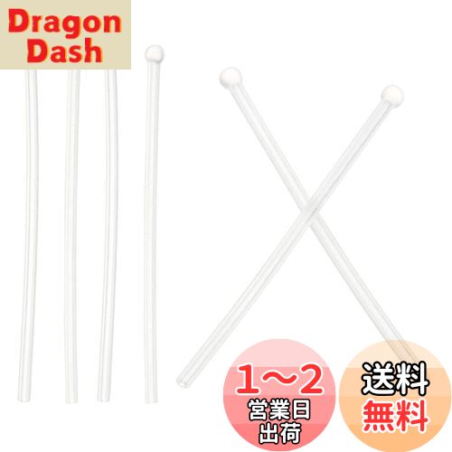 【送料無料】[PATIKIL] メガネエンドチップ 3ペア 眼鏡 アンチスリップ イヤーソックスピース チューブスリーブ ソフトシリコン交換テンプル 丸型薄型金属眼鏡脚用 ホワイト-6