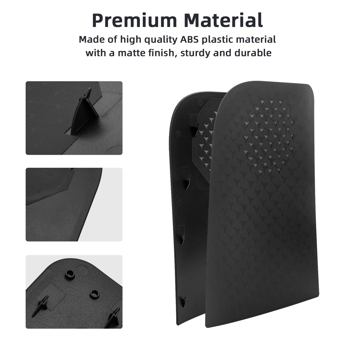 Mcbazel PS5フェイスプレート PS5デジタル版用 交換用 フェイスプレート 冷却口付き ダストフィルター付き 放熱対策 PS5 デジタル版のみ対応 PS5 Slimには対応しておりません -ブラック