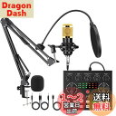 BONKYO カラオケセット家庭用 DJ ミキサー セット ライブ配信に対応 V8S オーディオインターフェース ミキサー オーディオ ライブ サウンドカード 男声 女声 ボイスチェンジャー/マイク スタンド タブレット アーム スタンド/マイク ポップガード ポップブロッカー クラ
