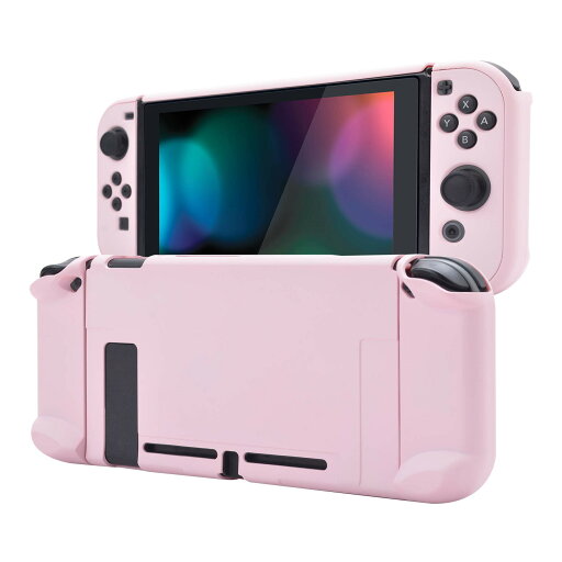 eXtremeRate PlayVital Switchコンソールに対応するバックカバー、分割デザインでNS Joyconハンドヘルド用保護ケース(ハード)、Switchドックに対応する保護ケース(ハード)【チェリーブロッサムピンク】 eXtremeRate PlayVital Switchコンソールに対応するバックカバー、分割デザインでNS Joyconハンドヘルド用保護ケース(ハード)、Switchドックに対応する保護ケース(ハード)【チェリーブロッサムピンク】