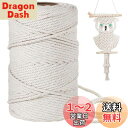 4mm 綿紐,100M 太いマクラメロープ 手芸 壁掛け おもちゃ 盆栽などに (ベージュ)