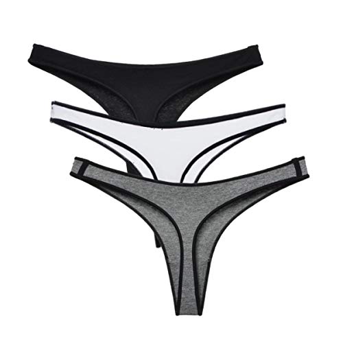 【送料無料】[Beirou] tバック レディース ショーツ ローライズ ストレッチ 綿 スポーツ タイプ 無地 シンプル 響きにくい ヒップアップ 通気 下着 3枚セット