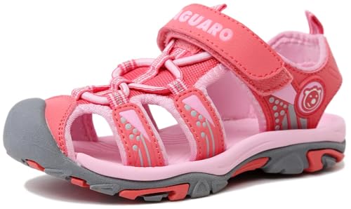 【送料無料】[Putu] キッズ サンダル ビーチサンダル つま先保護 マジックテープ アウトドア スポーツ ..