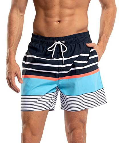 【送料無料】[Yotonna] ヨトンナ ボーダー柄 海水パンツ 水着 サーフパンツ メンズ 海パン [水陸両用・..