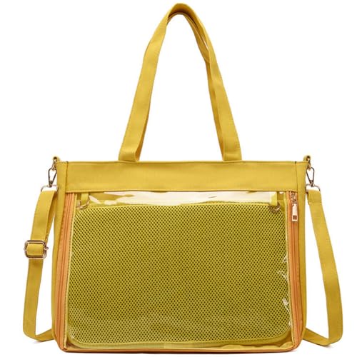 【送料無料】[YUYAKESHI] 痛バッグ 透明窓 かばん トートバッグ 展示 缶バッジ用 痛マット付 イベント ..