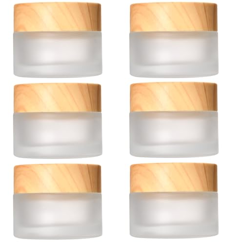 【送料無料】Riblind詰替え用 ガラス瓶 6個セット 容器 遮光瓶 スパチュラ付き ハンドクリーム等 コス..