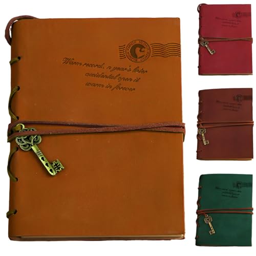 【送料無料】fogman ダイアリー 日記帳 鍵付き おしゃれ かわいい アンティーク レトロ レザー メモ帳