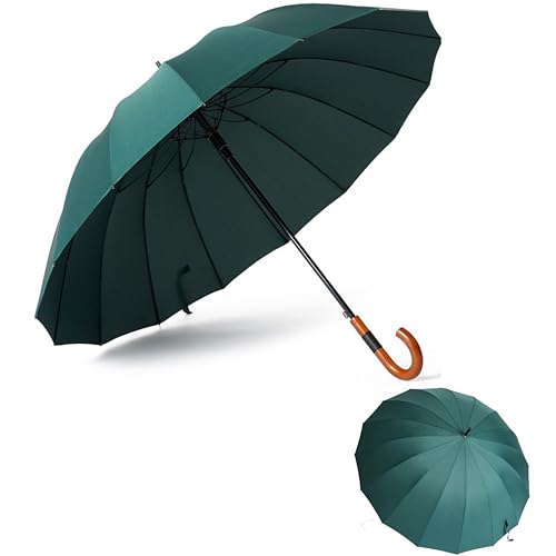 【送料無料】傘 メンズ 16本骨 紳士傘65cm ワンタッチ メンズ傘 大きい 丈夫 丈夫なメンズ長傘230Tテフ..