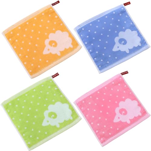 【送料無料】fogman ハンドタオル ミニタオル かわいい おしゃれ ハンカチ 子ども 小さめ 4枚セット