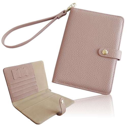 【送料無料】[Liscia] パスポートケース スキミング防止 【取り外せるストラップ付き】 パスポートカバー くすみカラー 本革 海外旅行 可愛い レディース