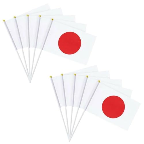 【送料無料】AISHITE 日本手旗 10枚セット日本国旗 ミニ国旗 スポーツ オリンピック ワールドカップ WB..
