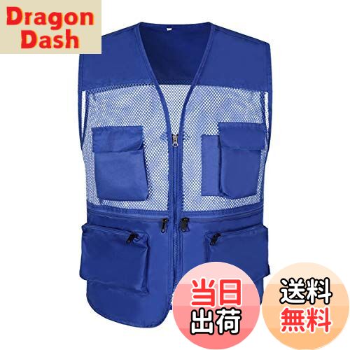 【送料無料】[AOWOFS] 渓流ベスト フィッシングベスト メンズ 背中全面メッシュ カメラマン アウトドア..