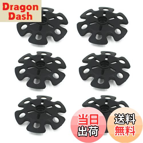 【送料無料】XSAJU トレッキングポール スノーバスケット 6個入り スノーフレーク 交換用 ブラック