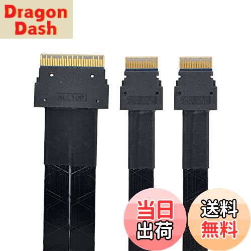 【送料無料】NFHK PCI-E Ultraport Slimline SAS Slim 4.0 SFF-8654 8i74pinからデュアルSFF-86544i38Pinケーブル40cmPCI-Express