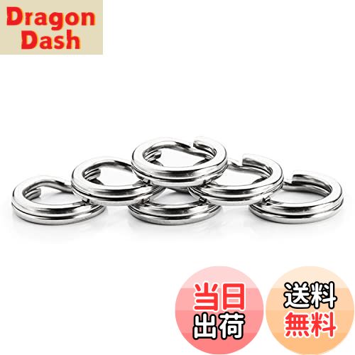 【送料無料】Atibin ステンレス 平打 釣り用 リング スプリット 青物 ルアー 釣り スプリットリング ア..