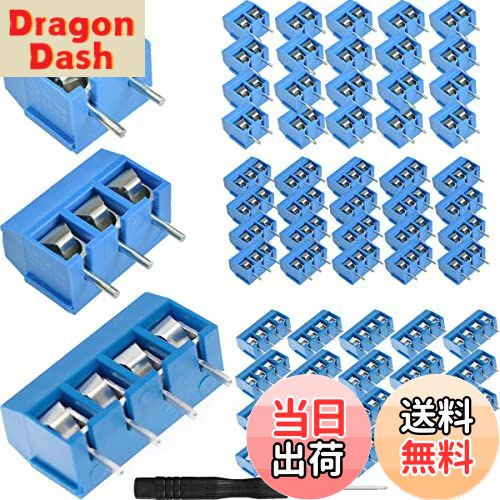 【送料無料】DAOKAI KF301 PCB のターミナル ブロック 5mm ピッチ 2P 3P 4P の台紙のねじコネクターの..