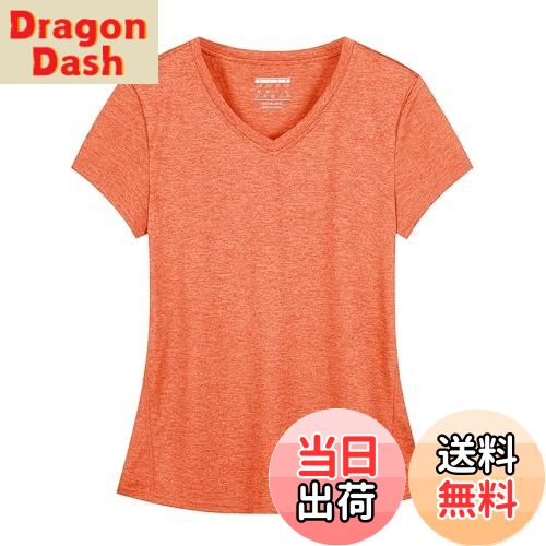 【送料無料】[KEFITEVD] tシャツ レディース 半袖 吸汗速乾 スポーツウェア vネック ゆったり ドライtシャツ 涼しい トレーニング テニス ヨガウェア トップス 無地 夏服