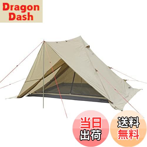 【送料無料】キャプテンスタッグ(CAPTAIN STAG) テント ティピー ワンポールテント レクタ TYPE2 4人用 270 UVカット アルミポール採用 耐水圧フライ2000mm/フロア3000mm ベンチレーション装備 カーキ トレッカー UA-68 270×345×H180cm