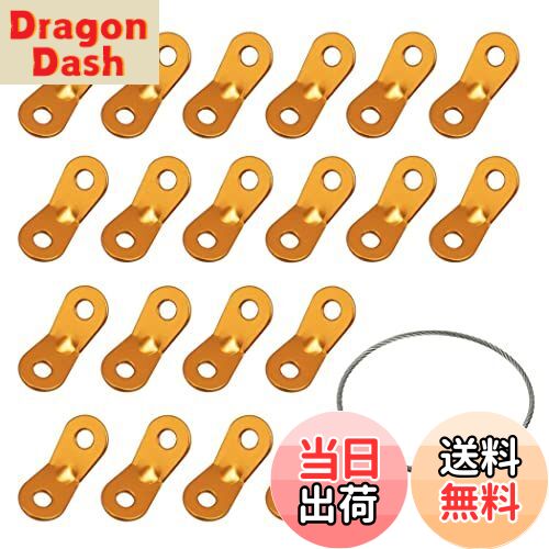 【送料無料】XSAJU ロープテンショナー アルミニウム 自在金具 5mmまで対応 テント ロープストッパー 20個セット ワイヤーホルダー付き