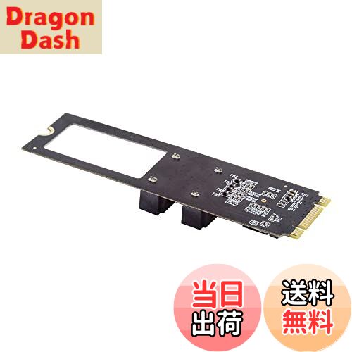 【送料無料】NFHK NGFF Key B+M PCI Express to SATA 3.0 6Gbps デュアルポート 垂直アダプター コンバーター ハードドライブ拡張カード JMB582 2280