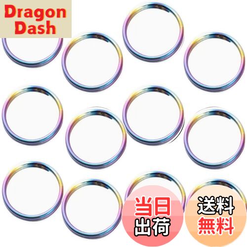 【送料無料】[GEJ-Tech] チタン リング キーホルダー キーリング 小さい 二重リング 丸押 キーフック ..