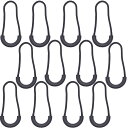 【送料無料】GEJ-Tech ジッパータブ ジッパープル 黒 グレー つかみやすい 取り付け簡単 12個セット 色:ブラック12個