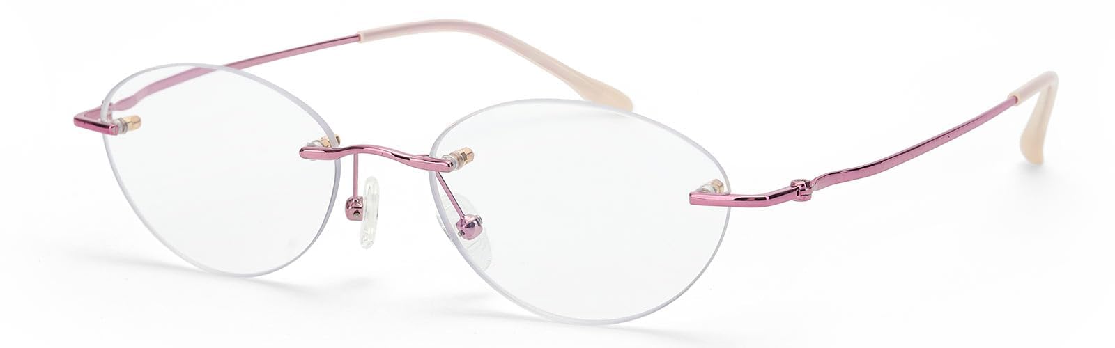 【送料無料】[CEETOL] 老眼鏡 メンズ レディース おしゃれ ブルーライトカット UVカット 非球面レンズ 軽量 耐久性 高ニッケル合金 リーディンググラス コンパクト 男女兼用 読書用 パソコン用 運転用 PC用 携帯用 プレゼント対応 色：ピンク、サイズ：度数+2.5