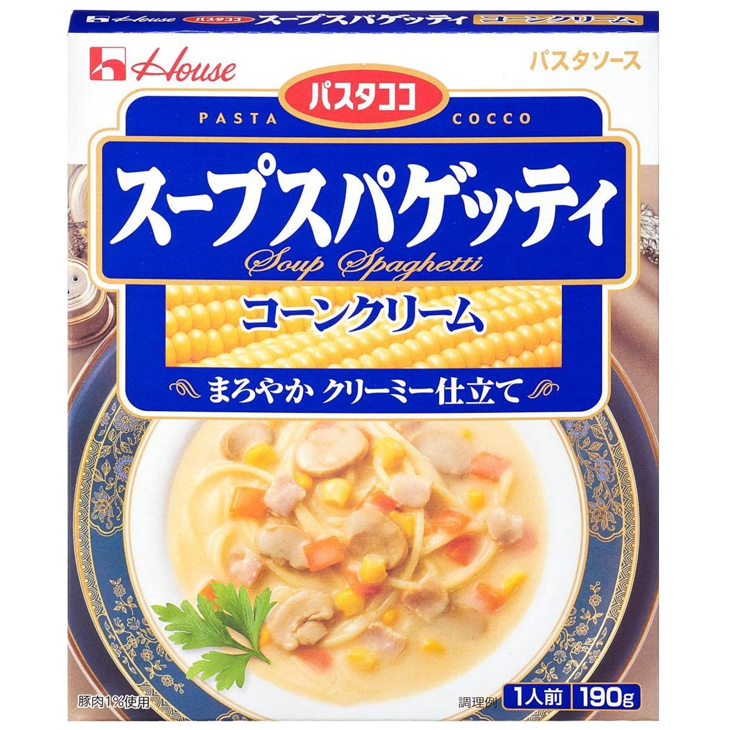 【送料無料】ハウス パスタココ スープスパゲッティ コーンクリーム サイズ：190グラム (x 10)