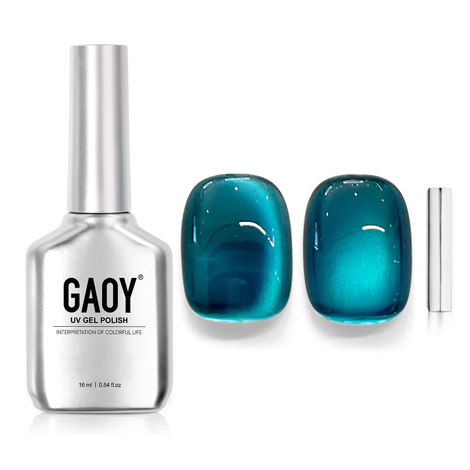 【送料無料】GAOY マグネットネイル ジェルネイル 単色 UV・LED対応 ポリッシュタイプ セルフネイル 初心者&プロ適用 色：マリンブルー