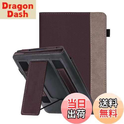 【送料無料】WALNEW 7インチ New Kindle Paperwhite 第12世代（2024年発売) ケース Kindle Colorsoft Signature Editionに適応 カバー PUレザー オートウェイク/スリープ機能 手ホルダー付き スタンド機能 磁気吸着 全面保護 耐衝撃 擦り傷防止 キンドル ペーパーホワイト シ