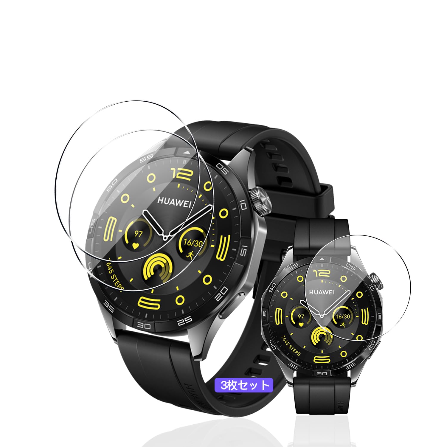 ̵ HUAWEI WATCH GT4 46mm 饹ե ݸե 3祻å AGC˻Ǻ  GT4 46mm ե ...