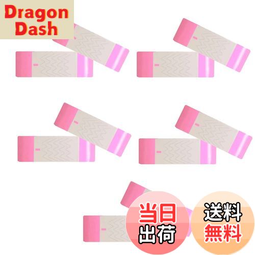 【送料無料】Rimikuru 使い捨て リストバンド 蛍光 防水 単色 500枚 ワンタッチ装着 入場 イベント (ピンク)