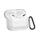 CABOBE AirPods Pro2 用 ケース AirPods Pro2 ソフトTPU素材 ケース 分離式 防塵 耐衝撃 全面保護カバー LED可視 ワイヤレス充電対応 アップルイヤホン 保護ケース カラビナ付き AirPods Pro2 対応 保護ケース(クリア)