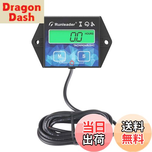 【送料無料】バックライトアワーメータータコメーター、メンテナンスリマインダー、バッテリー交換可能..