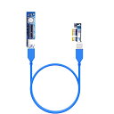 GLOTRENDS UEX101 600mm PCIe 3.0 X1ライザーケーブル(PCIe WiFiカード、M.2 PCIeカード、FireWireカード, USB PCIeカード、サウンドカード)に対応