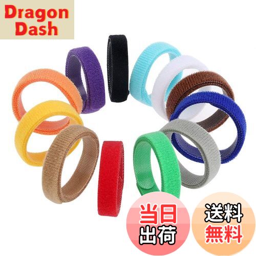 【送料無料】readygohigh 子猫 子犬用首輪 パピー犬用首輪 12色セット ペット用識別首輪 子犬&子猫の識別 調節可能 簡単着脱 子犬識別 マジックテ...